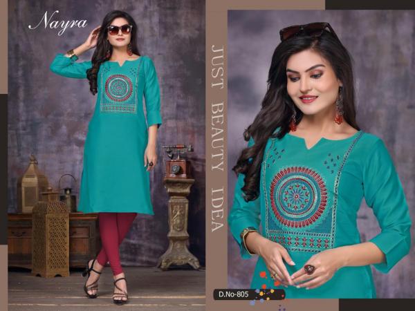 Nayra Daffodil-Cotton-Satin-With-Handwork-Kurti